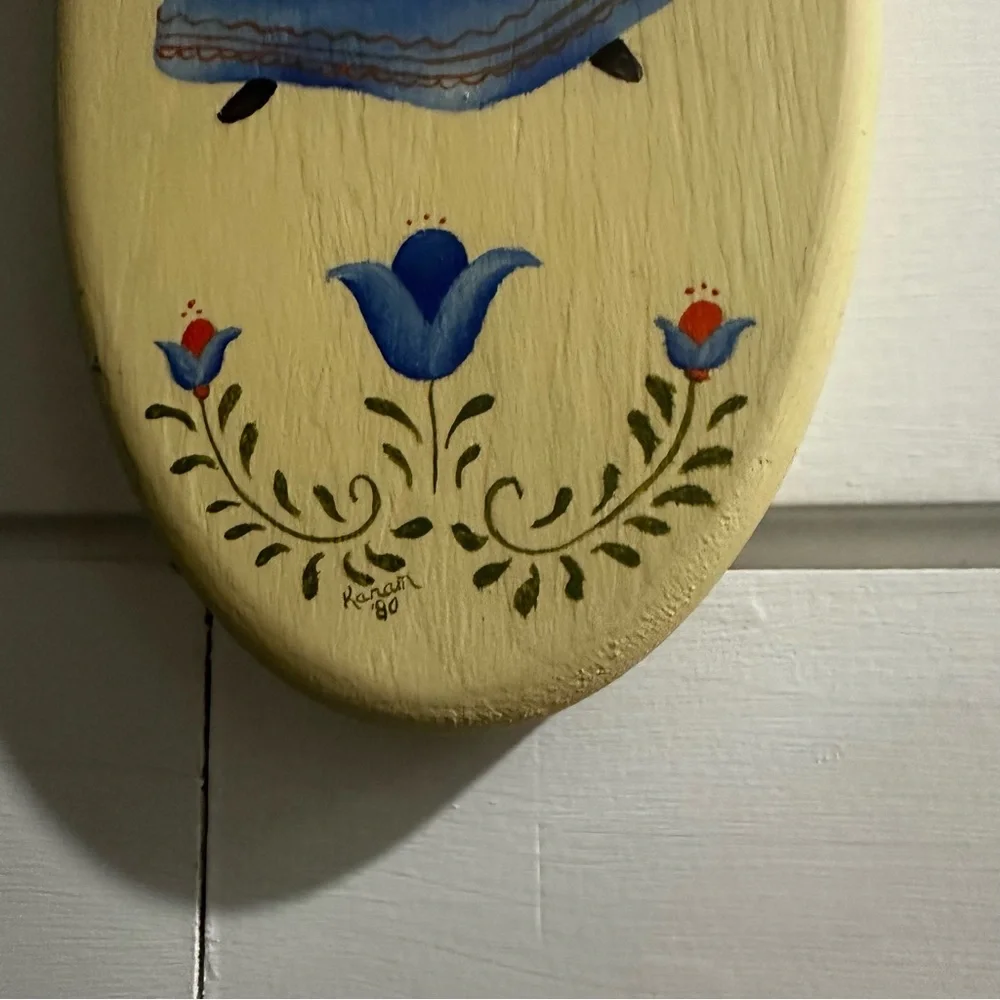 Vintage Handmade Primitive Wooden Wall Plaque English Country Farmhouse